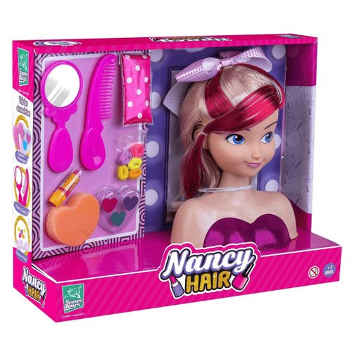 Conjunto Boneca Maquiagem Princesa Cabelo Styling Cabeça Playset Com Beleza  E Acessórios De Moda Para As Meninas