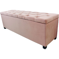 Puf Baú Estofado Casal Tamanho de 140x40x45cm Rosa - Tecido Em Veludo Suede Liso - Alta Qualidade é boa?