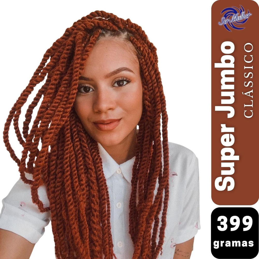 Cabelo Para Tranças Box Braids Jumbo Ser Mulher 65 cm Pacote 399 Gramas Cor  Preto com Loiro Mel F1B/27 no Shoptime