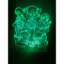 Luminaria Led 16 Cores, One Piece, Luffy, Roronoa, Sanji, Anime Menor preço em Luminaria Led 16 Cores, One Piece, Luffy, Roronoa, Sanji, Anime