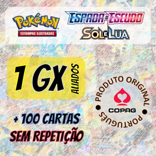 Lote Pokémon 5 Cartinhas Gx Sem Repetições Lendaria Rara - Pokemon