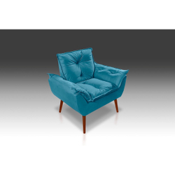 Poltrona Decorativa Opala Suede Tiffany - lm decor Menor preço em Poltrona Decorativa Opala Suede Tiffany - lm decor