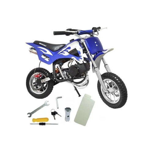 Mini Moto Infantil Gasolina 2 Tempos 49CC Cross Trilha Off Road Importway  WVDB-006 Dirt Azul