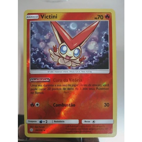 Carta Pokémon: Victini 30/236 Holo Lançamento Em Português em Promoção na  Americanas