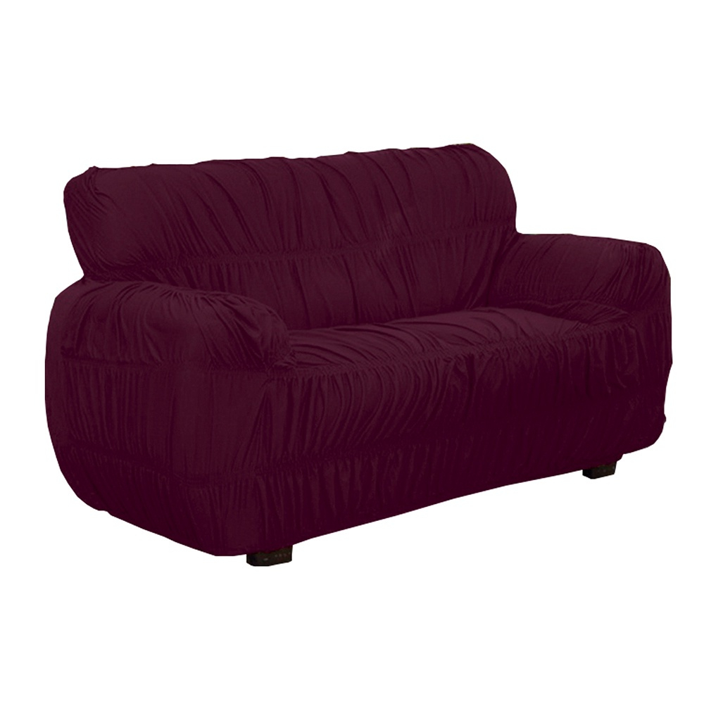 Kit de Capa para Sofá King Size 2 e 3 Lugares 21 Elásticos Vinho Realce
