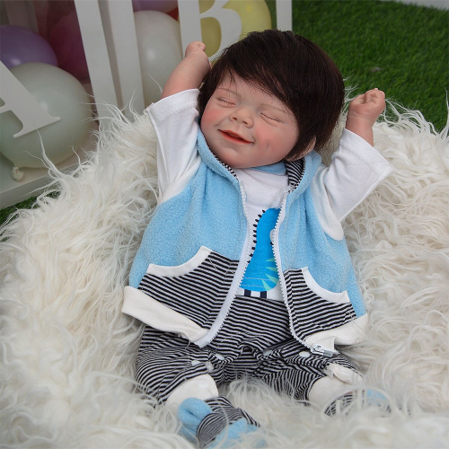 Boneco Bebê Reborn Recém Nascido Menino Realista 100% de Silicone