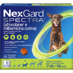 Menor preço em Antipulgas e Carrapatos Nexgard Spectra 7,6 a 15Kg 1 tablete