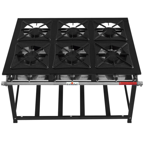 Fogão 6 Bocas Kenok Industrial Alta Pressão Preto - Fasu6b.411