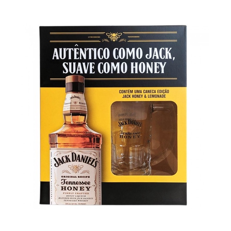 Kit Jack Daniels Honey & Lemonade com Caneca 1000ml Submarino