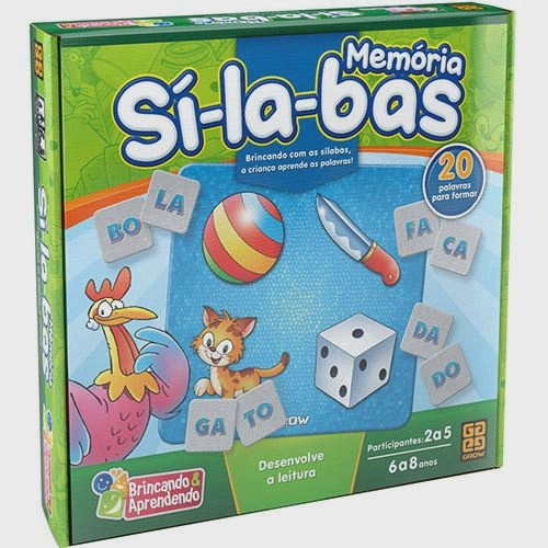 Jogo da Memoria Minha Escolinha FIG/PALAV.20PC em Promoção na Americanas