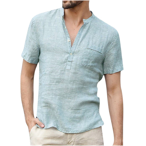 camisa casual manga curta masculina