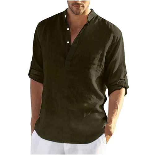 camisa de algodão manga comprida