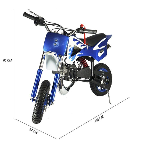 Mini Moto Infantil Gasolina 2 Tempos 49CC Cross Trilha Off Road Importway  DTCR-008 Dirt Azul em Promoção na Americanas