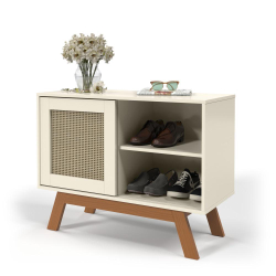 Mini Sapateira Balcão Rattan Com Porta Deslizante Off White Ofertamo Menor preço em Mini Sapateira Balcão Rattan Com Porta Deslizante Off White Ofertamo