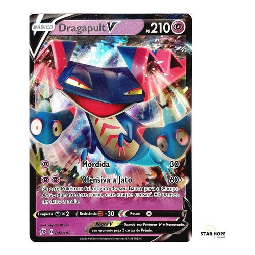 Kit Carta Pokémon Dragapult Drakloak Dreepy Rixa Rebelde