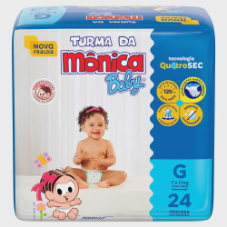 Fralda Descartável Infantil Turma da Mônica Baby G Pacote 24 Unidades é boa?