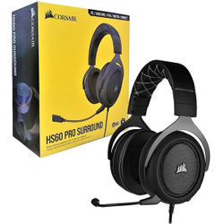 Headset Gamer Corsair HS60 pro Surround 7.1 Stereo pc PS4 xbox 50MM Carbono CA-9011213-NA Menor preço em Headset Gamer Corsair HS60 pro Surround 7.1 Stereo pc PS4 xbox 50MM Carbono CA-9011213-NA