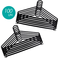 Cabides de Plástico Adulto Kit 100 Peças Atacado Reforçado Com Cavas Resistente Para Roupas Pesadas Menor preço em Cabides de Plástico Adulto Kit 100 Peças Atacado Reforçado Com Cavas Resistente Para Roupas Pesadas