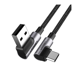 Cabo de Dados Angular Ugreen Us176 Usb 2.0 Angular para Micro Usb Tipo C Angular 90 Graus 2 Metros de Comprimento Velocidade de Até 480Mbs para Carregamento Rápido Trançado em Nylon / No Brasil Menor preço em Cabo de Dados Angular Ugreen Us176 Usb 2.0 Angular para Micro Usb Tipo C Angular 90 Graus 2 Metros de Comprimento Velocidade de Até 480Mbs para Carregamento Rápido Trançado em Nylon / No Brasil