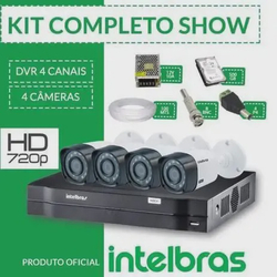 Kit cftv intelbras completo alta definição 4 câmeras hd é boa?