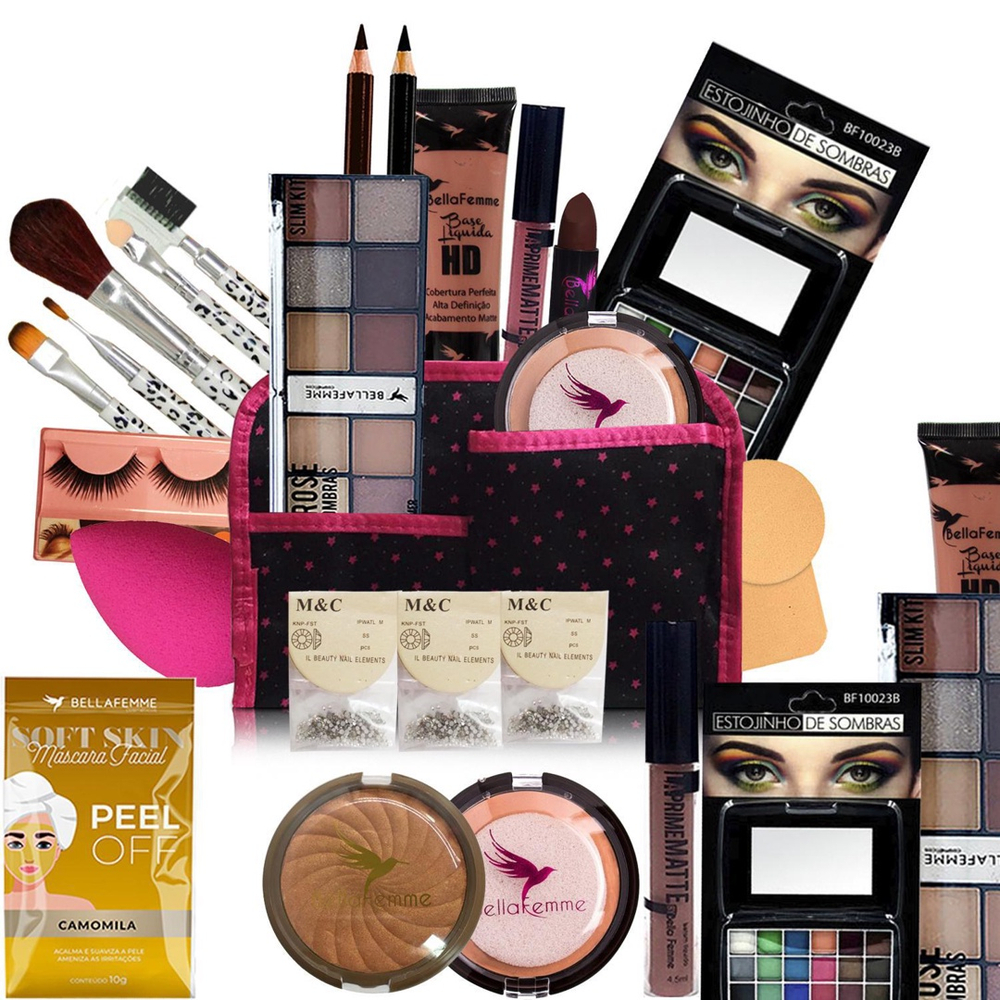 Kit Maquiagem Bella Femme Promoção 23 Itens em Promoção | Ofertas na ...