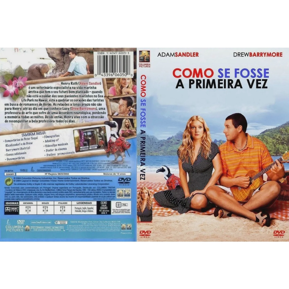 Dvd Como Se Fosse A Primeira Vez Adam Sandler Submarino Dvd Como Se Fosse A Primeira Vez Adam Sandler Submarino