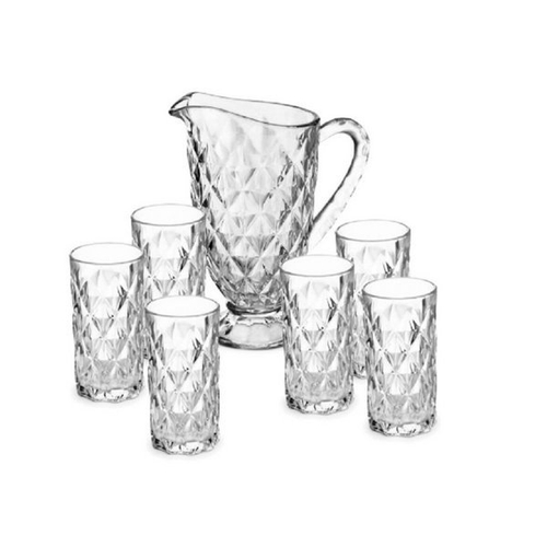 Conjunto Jogo Jarra 1l E 6 Copos 260ml Vidro Verre em Promoção na Americanas