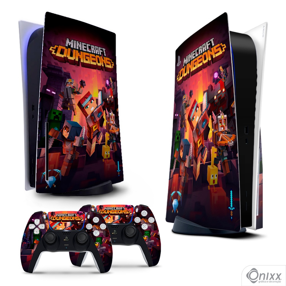 Skin para PS5 com Disco Minecraft Capa Jogo - Império da Impressão