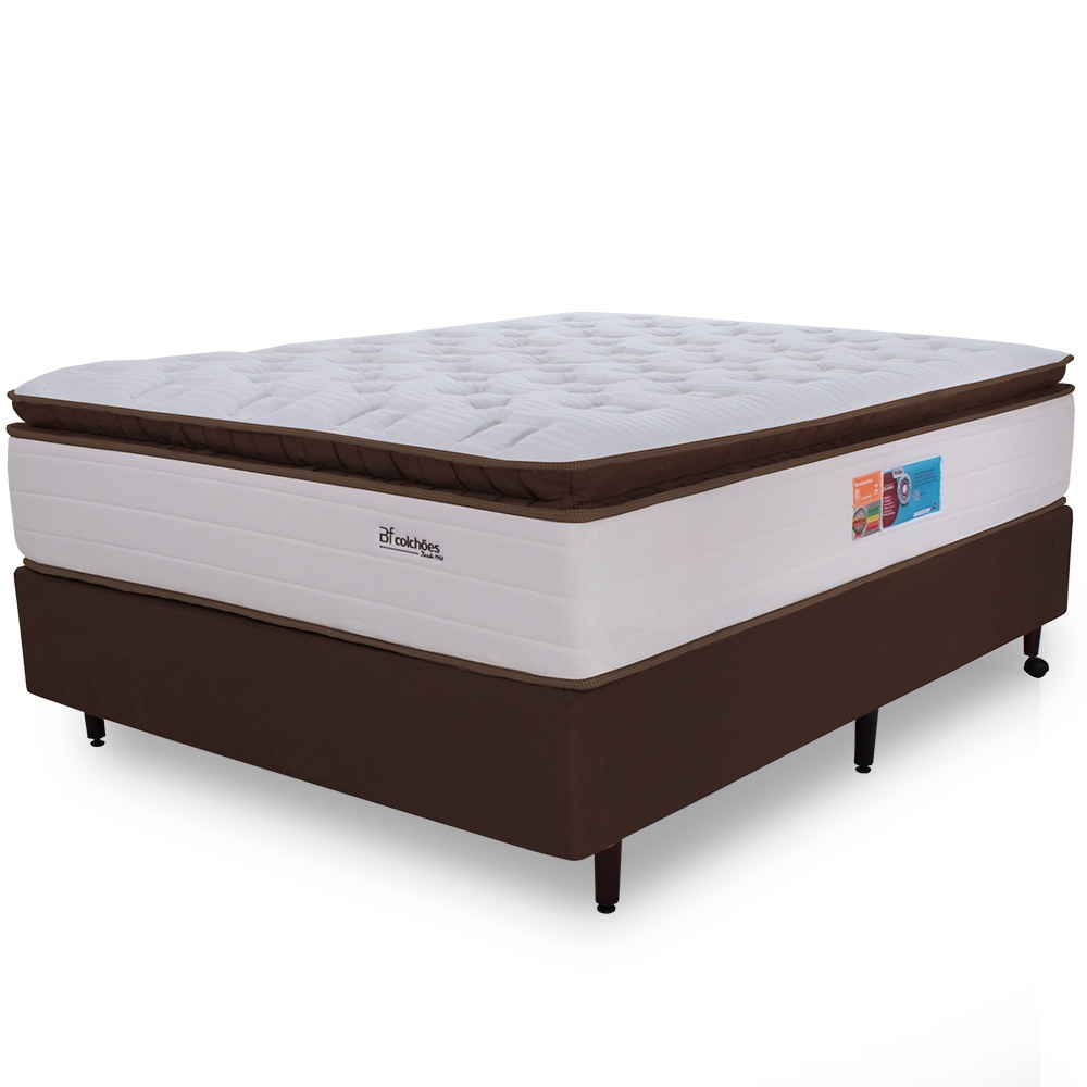 [APP] Colchão Queen Sensation Premium Mola Ensacada com pillow Top Macio de Espuma HiperSoft + Viscoelástico bf Colchões