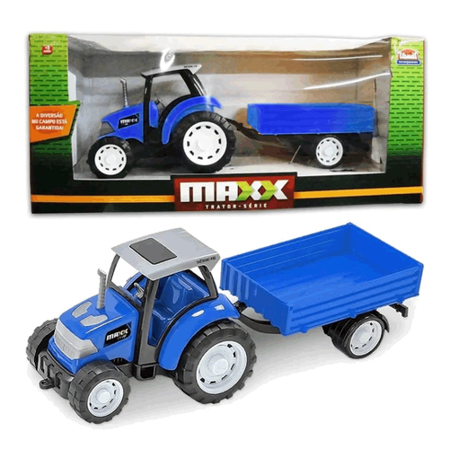 Trator Com Carreta Transporta Toras Brinquedo Da Fazenda em Promoção na  Americanas