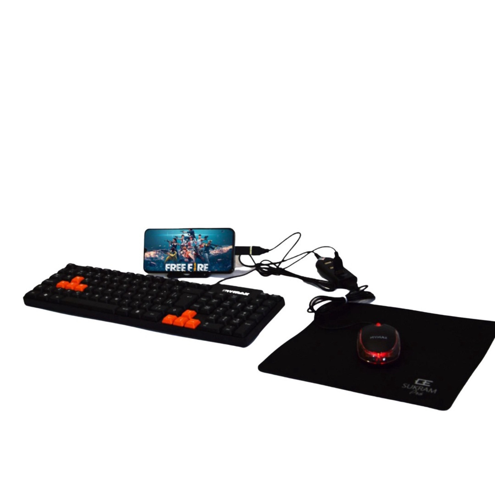 Mobilador P/ Celular Kit Teclado Mouse Gamer Jogar Free Fire