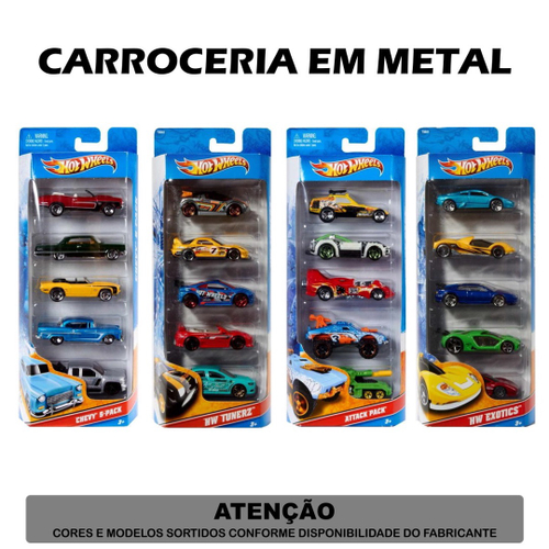 Kit Carrinhos Hot Wheels Veículos Básicos Com 5 Mattel na Americanas  Empresas