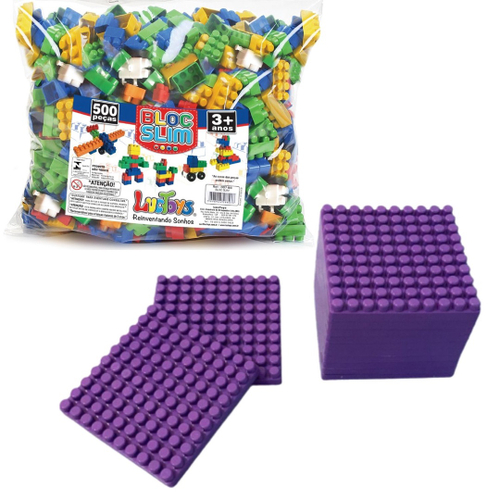 Jogo 500 Peças Blocos De Montar Brinquedo Educativos Oferta