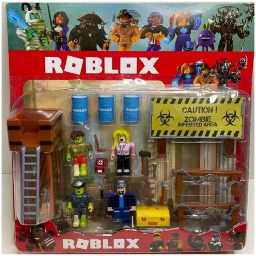 Kit Roblox Bonecos Zumbi Attack Aventura Brinquedos Diversão