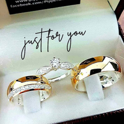 Par Aliança de Casamento ou Noivado em ouro 18k com a base interna em Prata 995 - Always06 Menor preço em Par Aliança de Casamento ou Noivado em ouro 18k com a base interna em Prata 995 - Always06