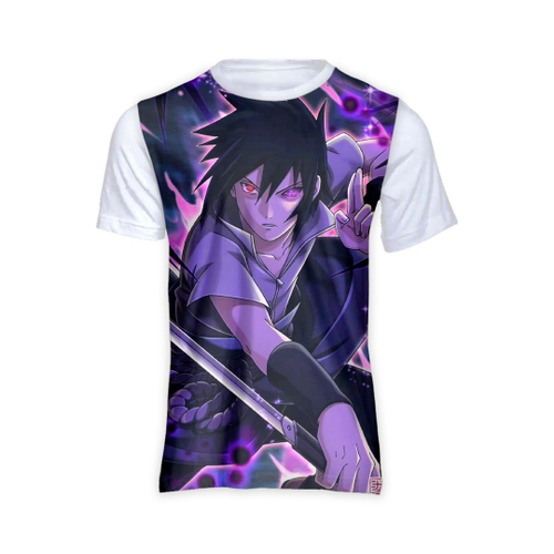 Camiseta Sasuke Uchiha Akatsuki Camisa Infantil Masculina Animes