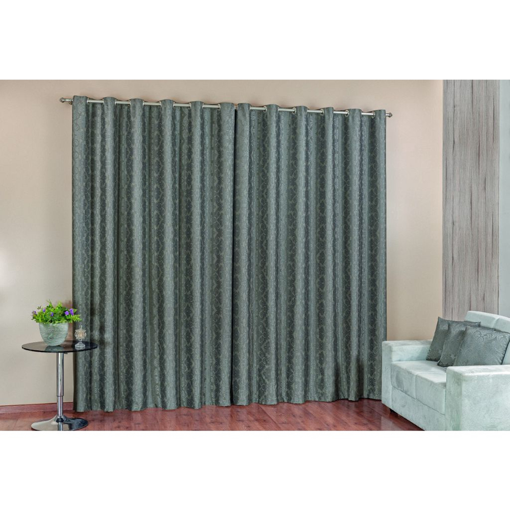 Cortina Tecido Prime Semi Blackout Blecaute Jacquard Para Sala Ou