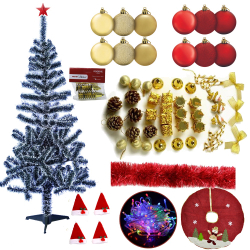 Árvore De Natal Nevada 1,50m 220 Galhos Pisca 110v Decorada 99 Itens Menor preço em Árvore De Natal Nevada 1,50m 220 Galhos Pisca 110v Decorada 99 Itens