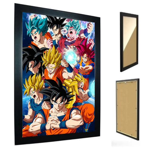 Quadro Dragon Ball Z Gohan Super Sayajin 2 Moldur E Vidro A3