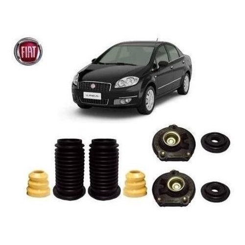 Par Kit Coxim Rolamento Batente Dianteiro Fiat Linea