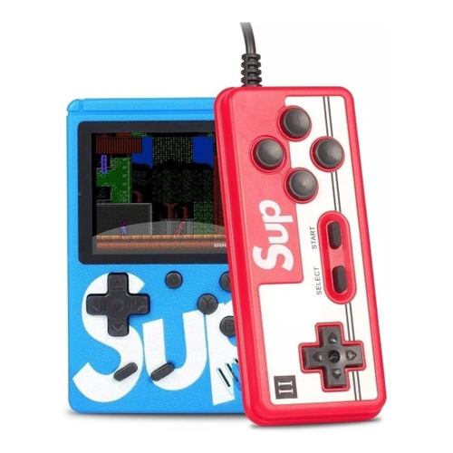 Mini video game portatil sup c 400 jogo 1 controle 2 jogadores