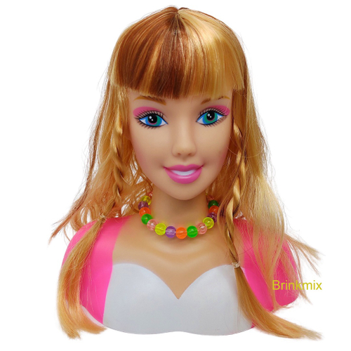 Boneca Busto P/ Pentear Maquiar Maquiagem Frete Gratis