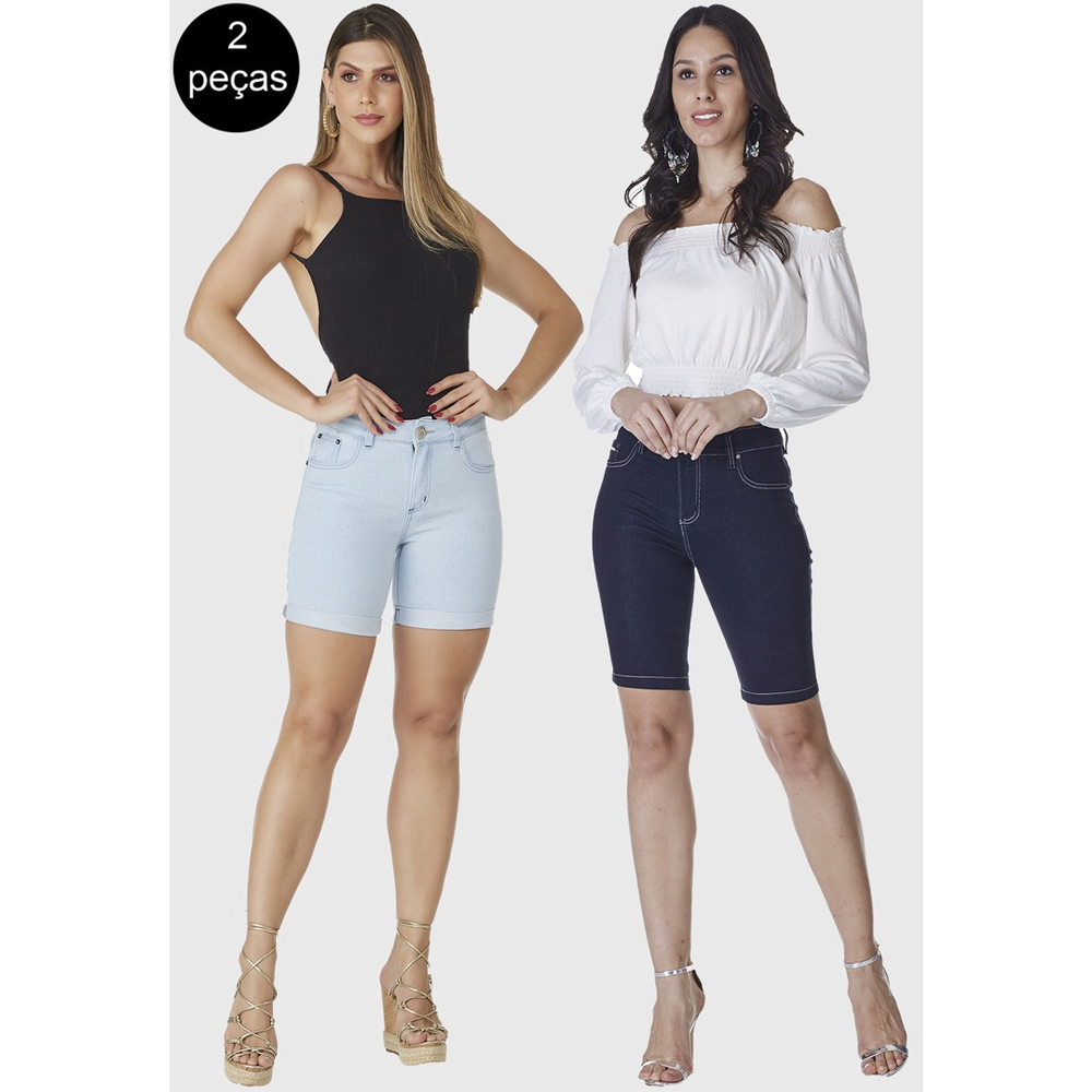 duas bermudas jeans