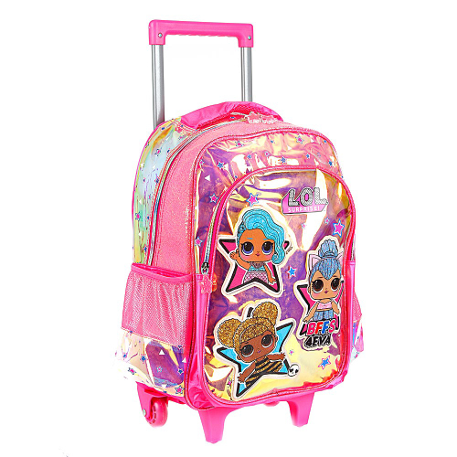 Kit Mochila Escolar Infantil LOL BFFS 4 Eva Com Rodinhas - Luxcel