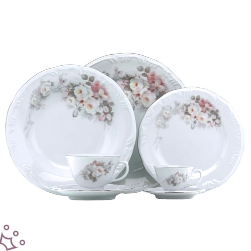 Aparelho de Jantar 42 Peças Vitória Porcelana Schmidt