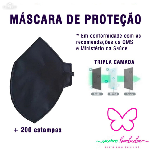 Máscara de Proteção Infantil com elástico na cabeça Pandinha Submarino