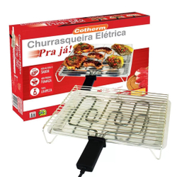 Churrasqueira elétrica cotherm 1200W pra já 220V aco inox Menor preço em Churrasqueira elétrica cotherm 1200W pra já 220V aco inox