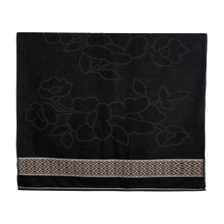 Toalha de Banho Jacquard Avulsa 500g 100% Algodão 1,50m x 0,75m Preto Menor preço em Toalha de Banho Jacquard Avulsa 500g 100% Algodão 1,50m x 0,75m Preto