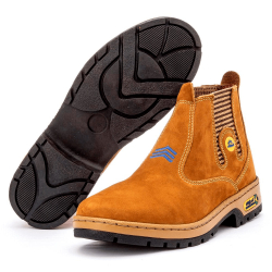 Botina masculina em couro texana country caramelo é boa?