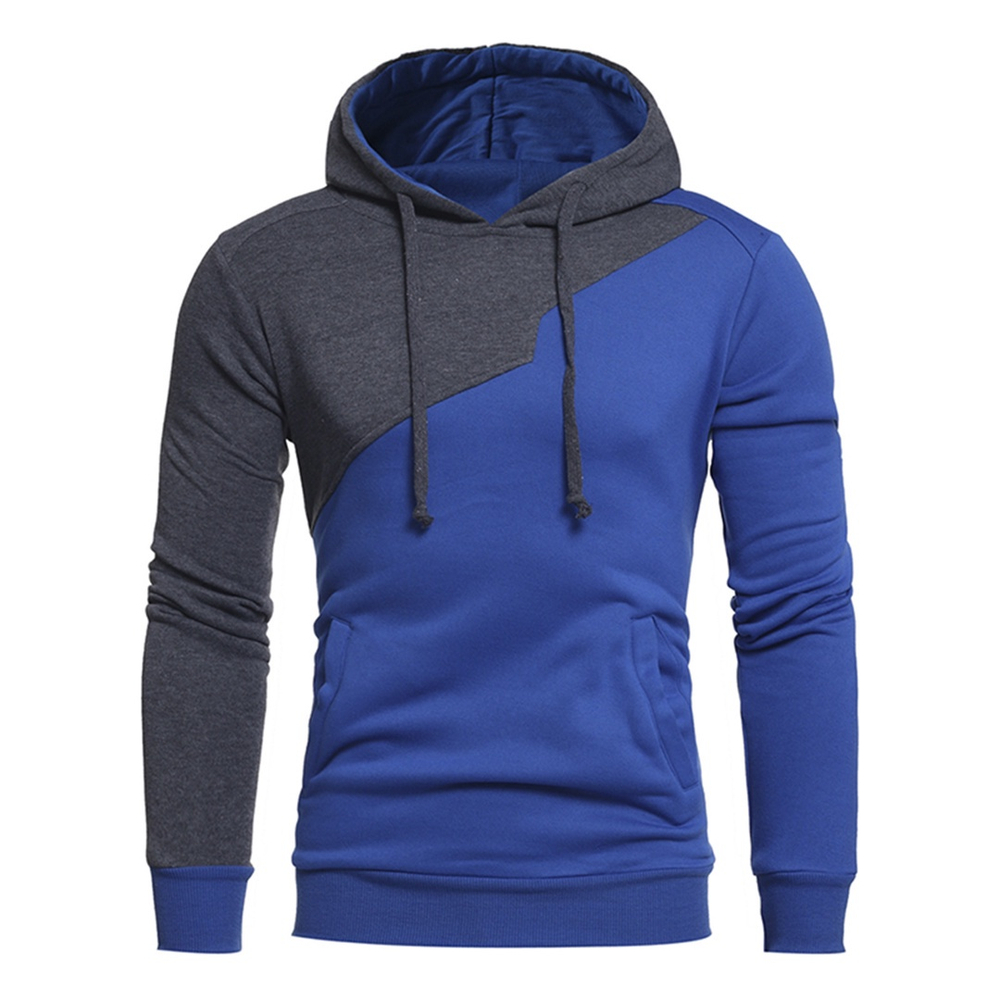blue drawstring moletom com capuz